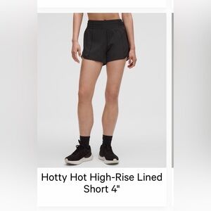 Lululemon Hotty Hot High-Rise Shorts in Black